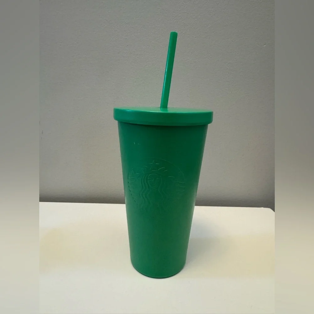 Starbucks Matte Green Stainless Steel 16oz Metal Tumbler Cold Cup NWT